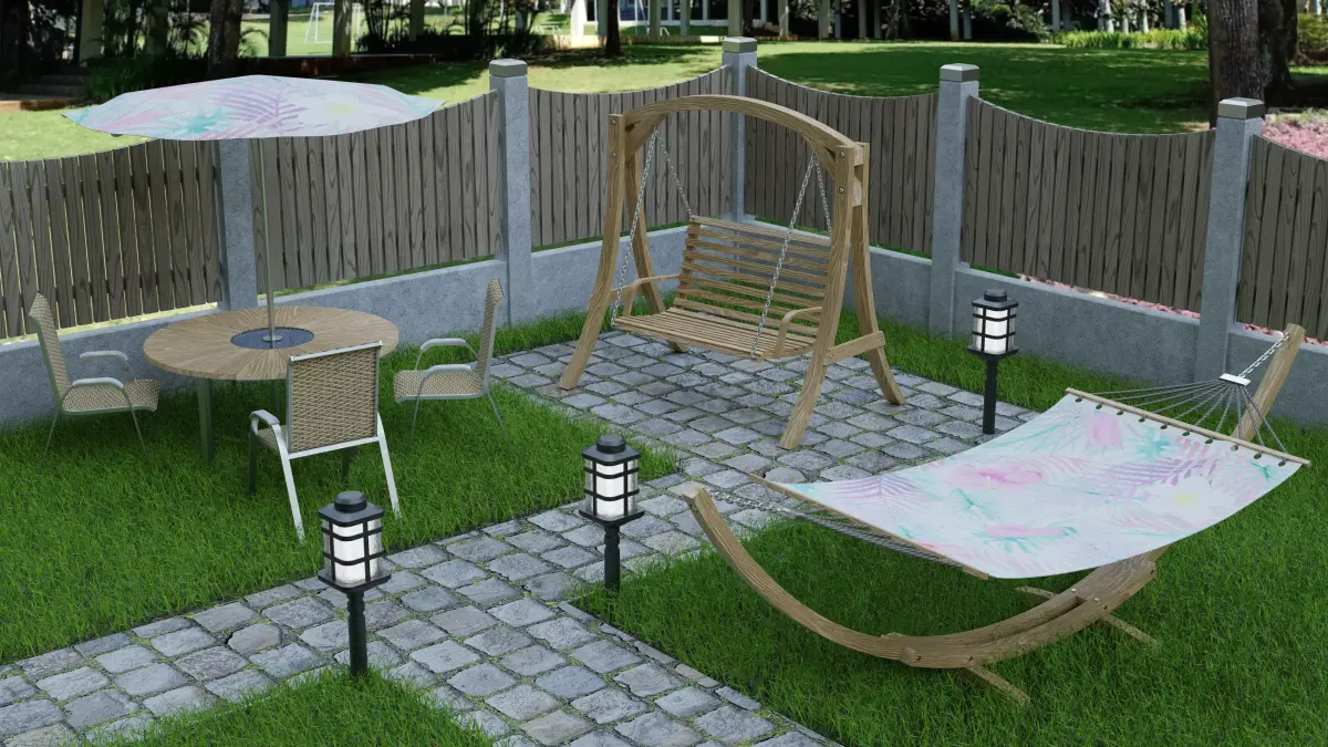 Garden Furniture and Accessories Low-poly 3D model
