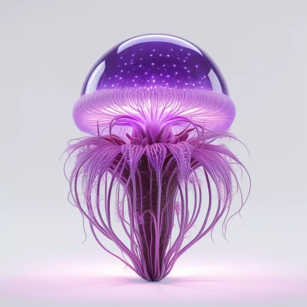 Fantasy Bioluminescent Alien Flora 3D model