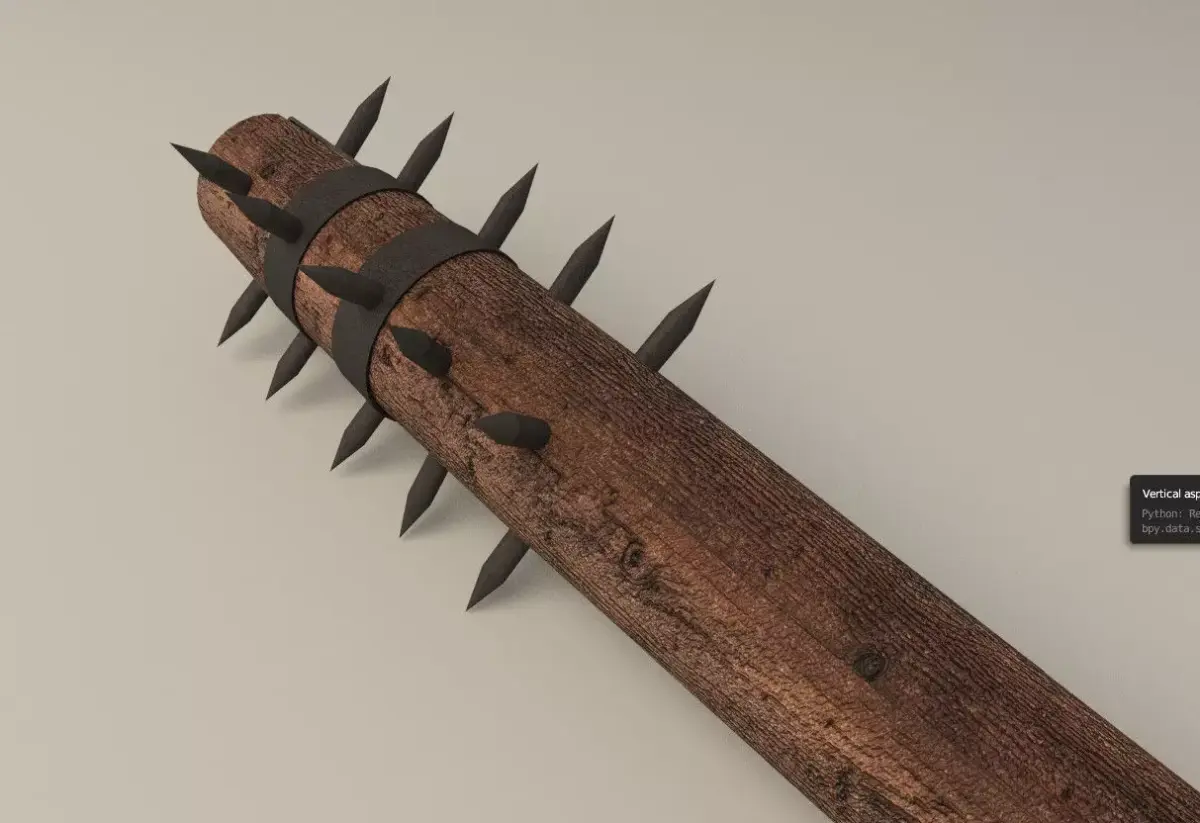 medieval club 3D model