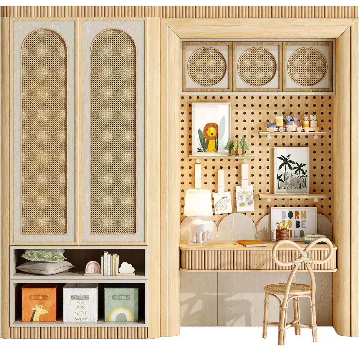 Wardrobe for Children and Teenager 02 3D model