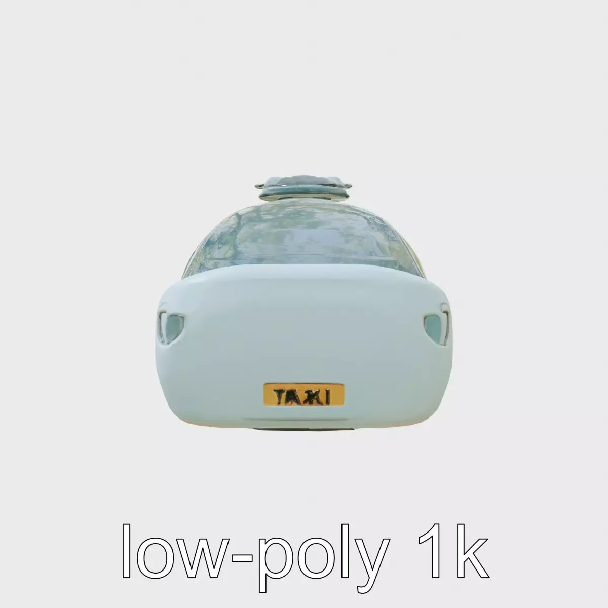 Futuristic Flying Taxi Concept Model Low-poly 3D model purchase