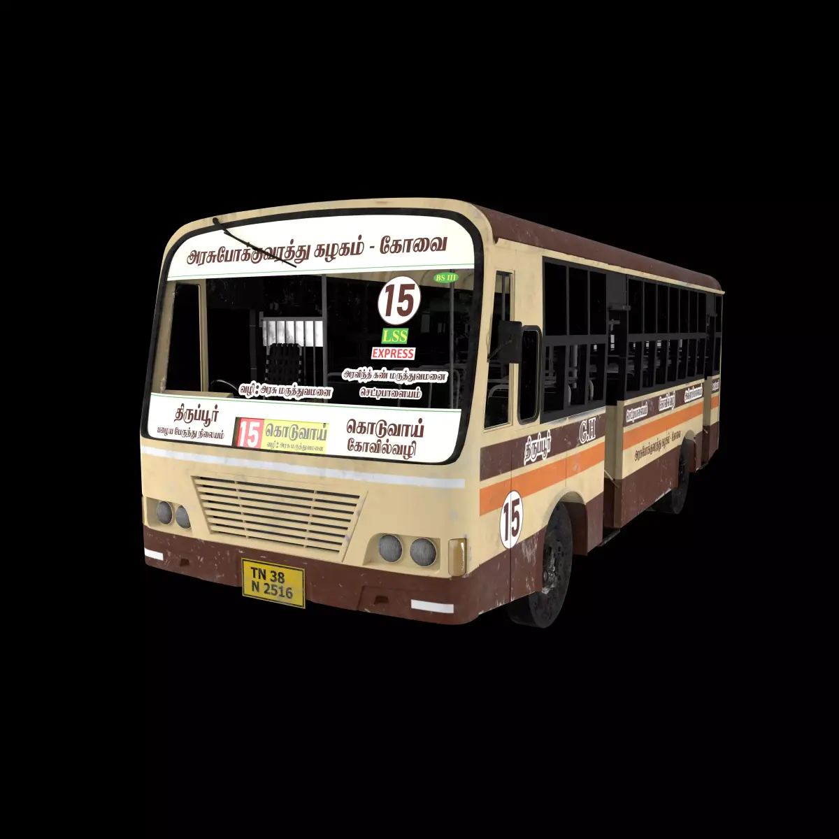 Bus Model with Texture 3D model
