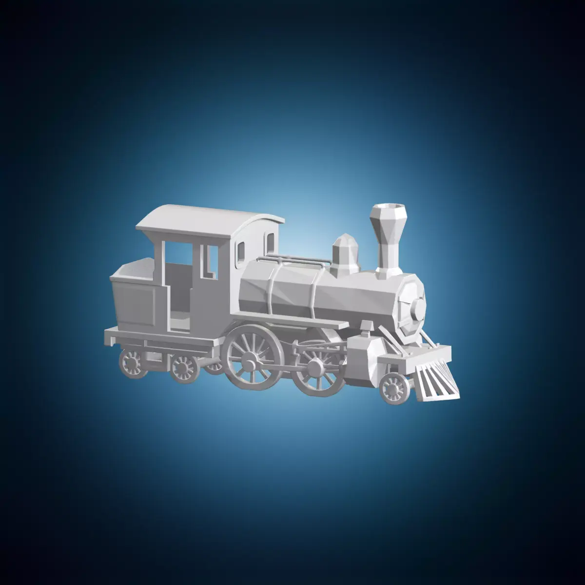 Low Poly Steam Engine 3D Print Model 3D print model