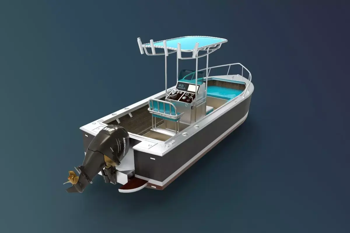 Boat luxury 2 3D model