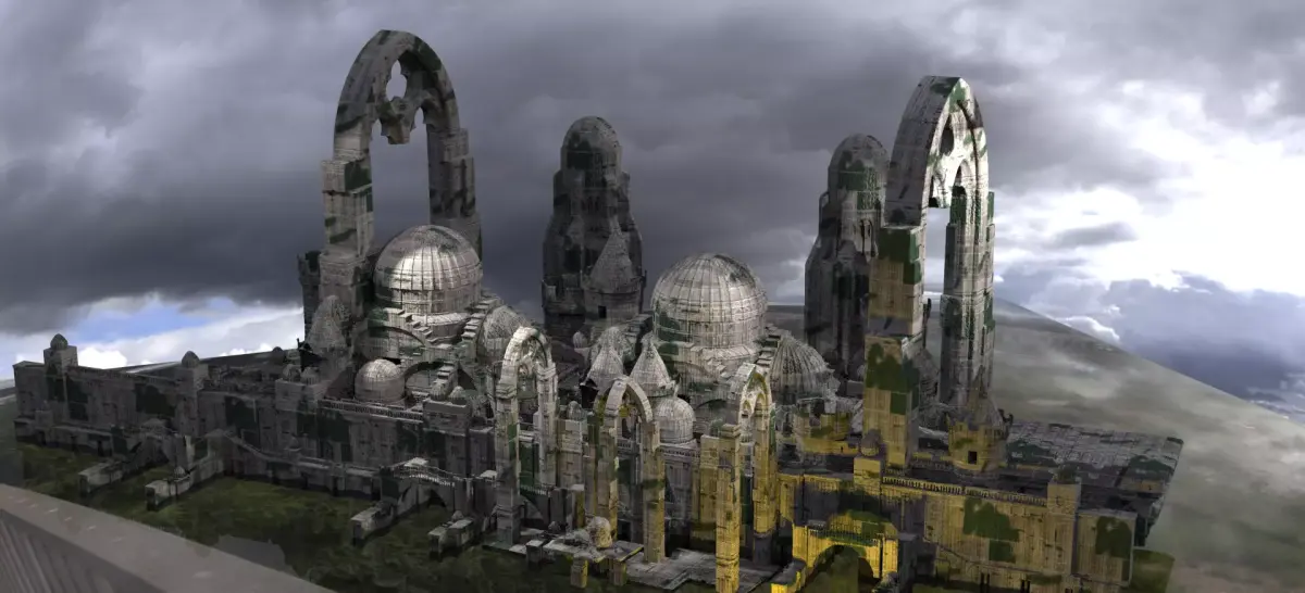Narnian fortress ruins 3D model