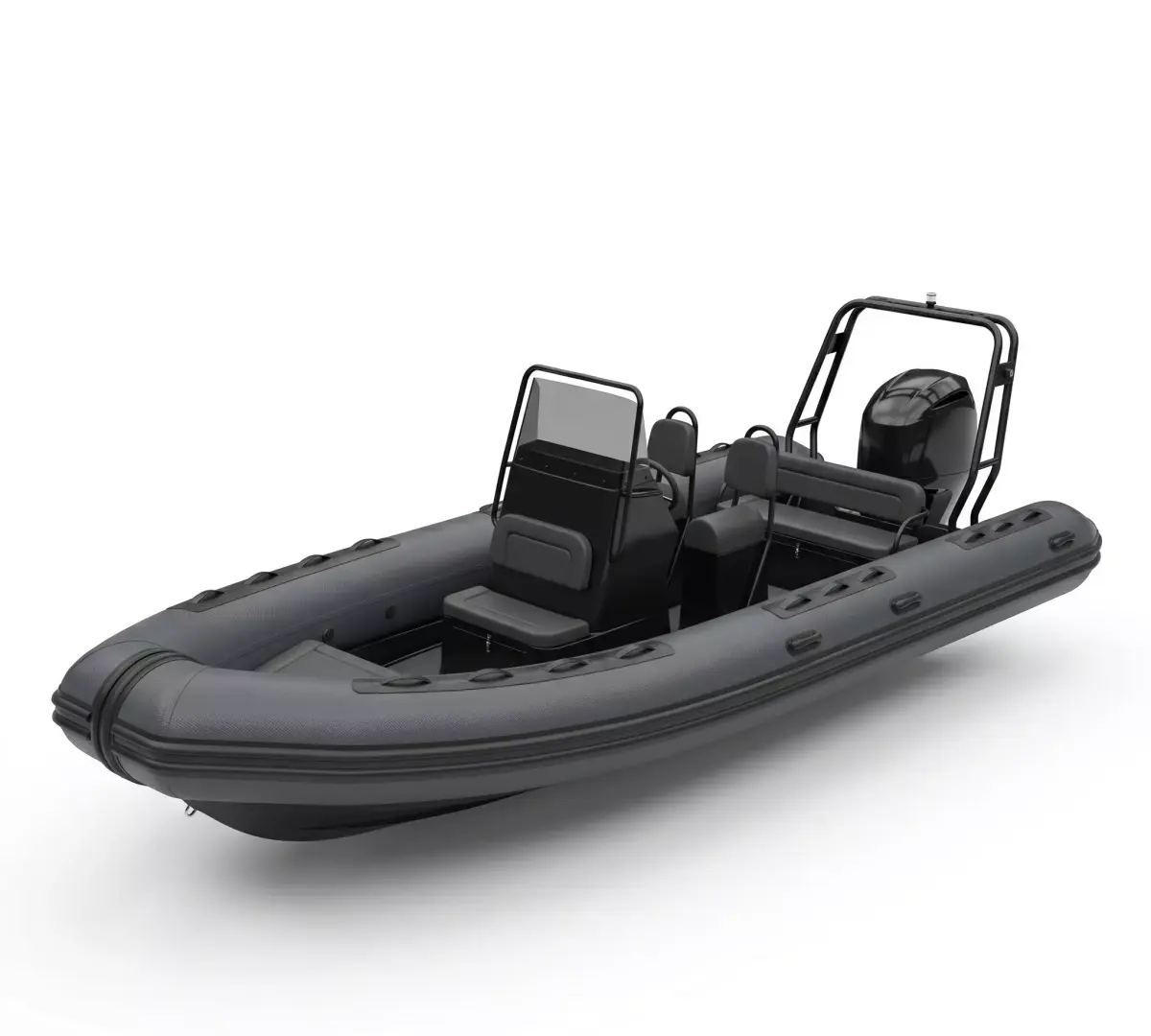 3D Tender Patrol 650 Inflatable Boat Low-poly 3D model