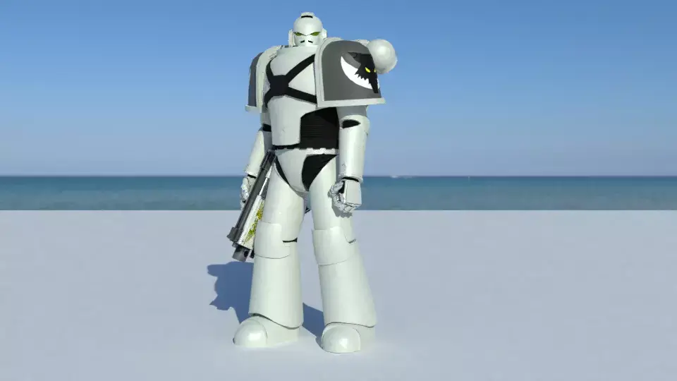 SpaceMarine  Free low-poly 3D model