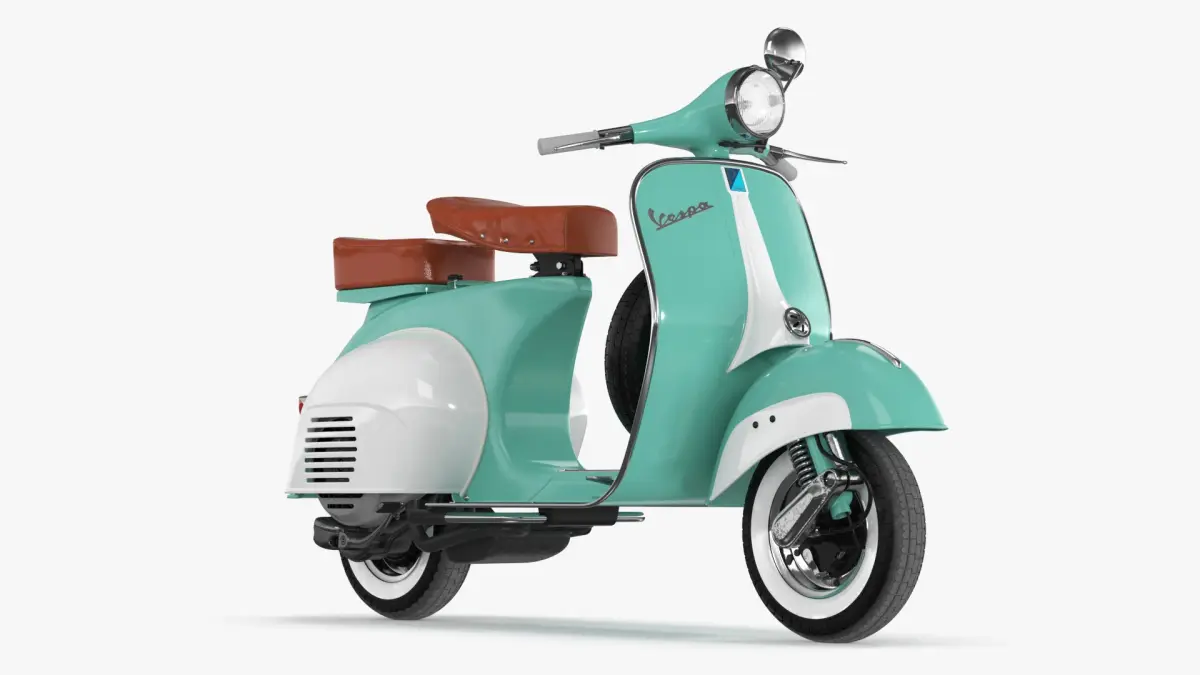 Vintage Vespa 125 Scooter Green 3D model