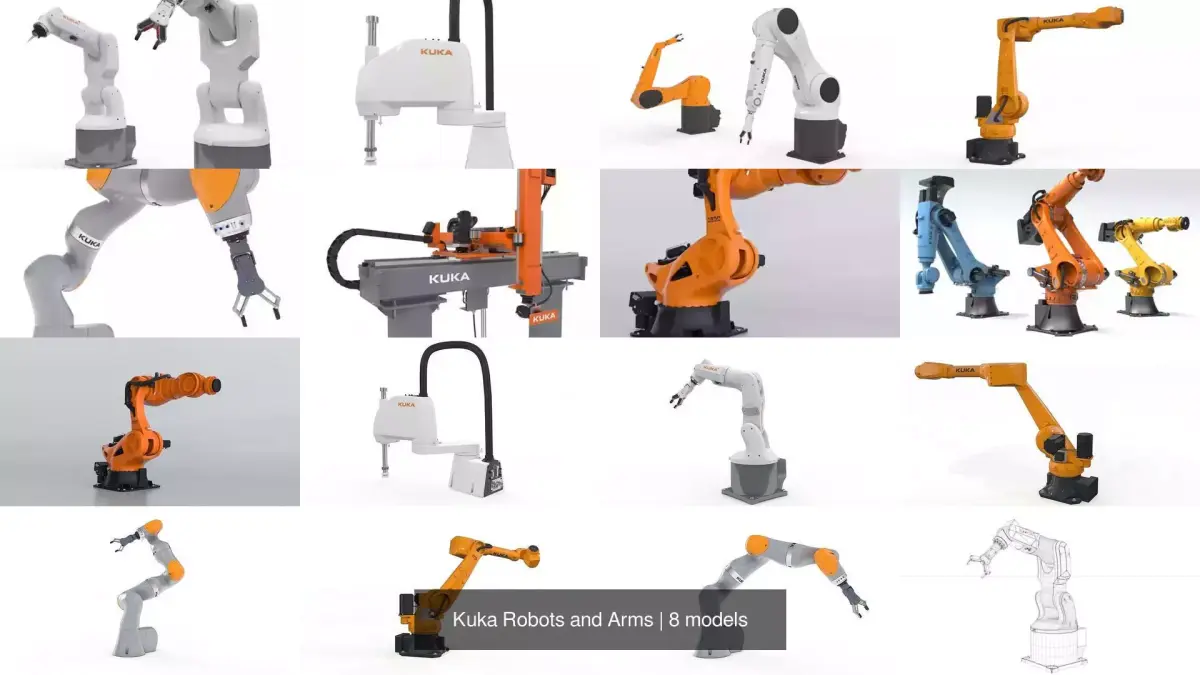 Kuka Robots and Arms 3D Model Pack