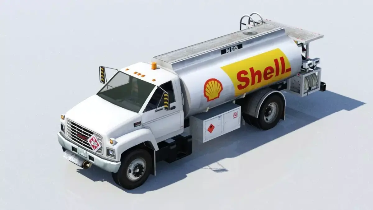 US Airport Fuel Truck 2300 gal Low-poly Static Low-poly 3D model
