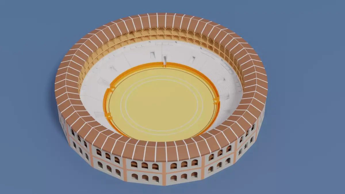 Plaza de toros de La Malagueta Spanish Bullring 3D model