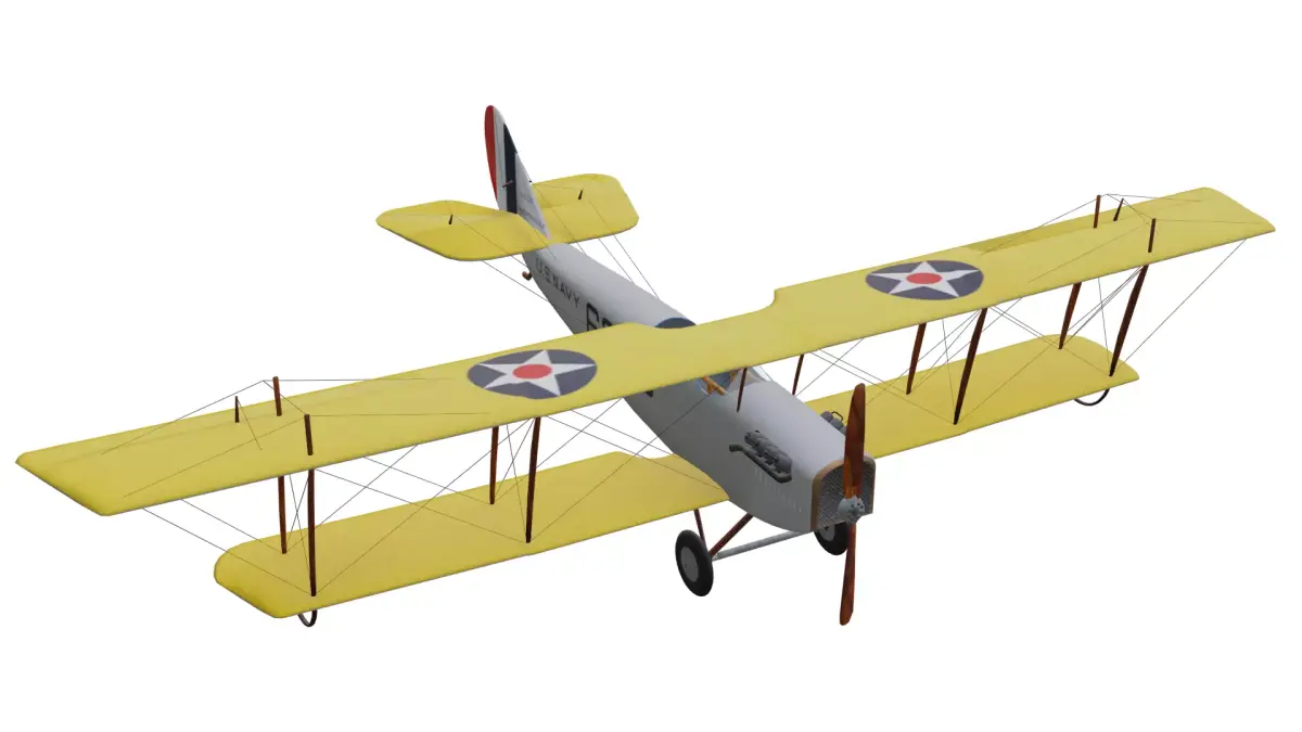Curtiss JN-4 Jenny Low-poly 3D model