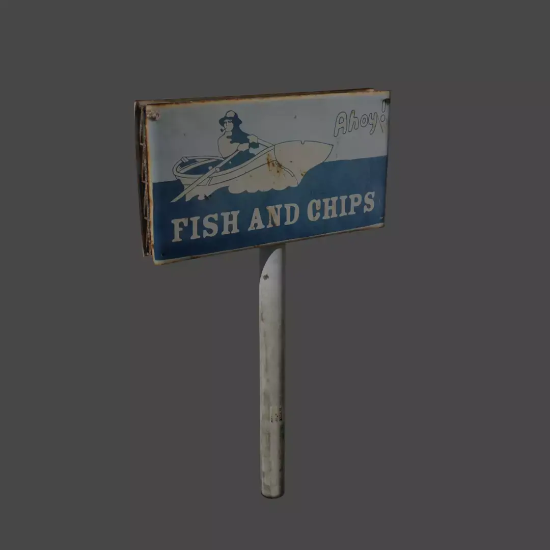 Advertisement Billboard Free low-poly 3D model
