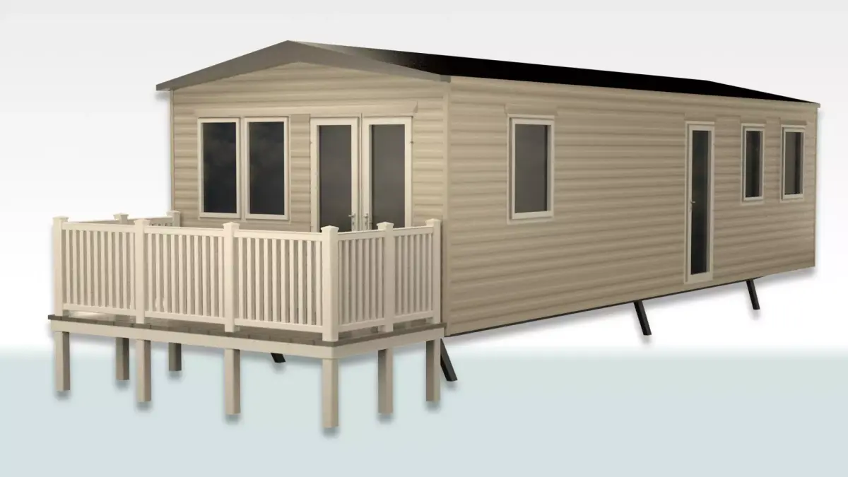 Static Caravan ABI SUMMERHOUSE Style UK Mobile Home Trailer Low-poly 3D model