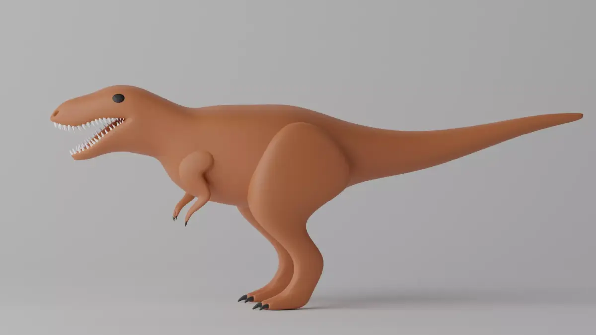 Cartoon Tyrannosaurus T-Rex 1 3D model