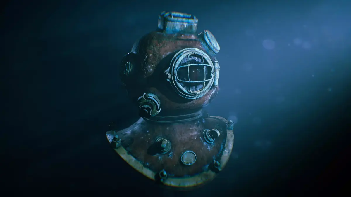 Underwater Diving Helmet Low-poly 3D model