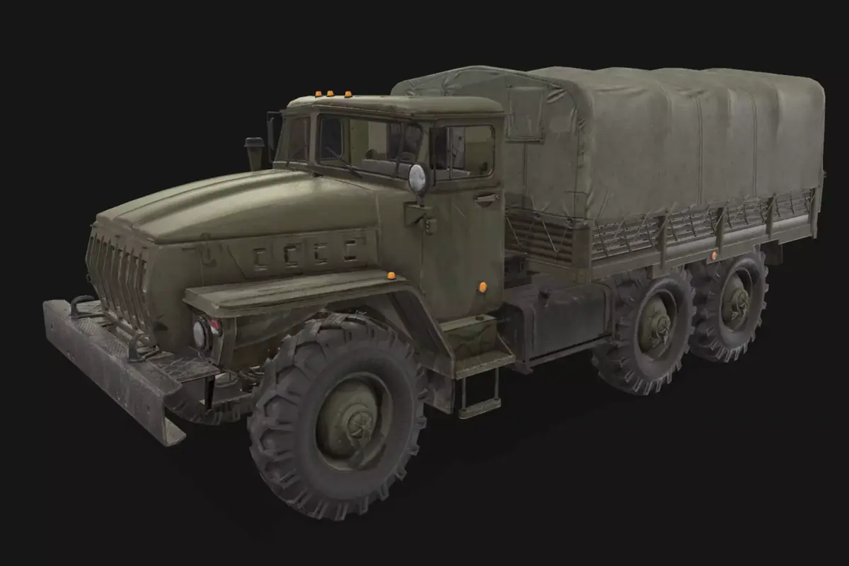 Ural 4320 Low-poly 3D model