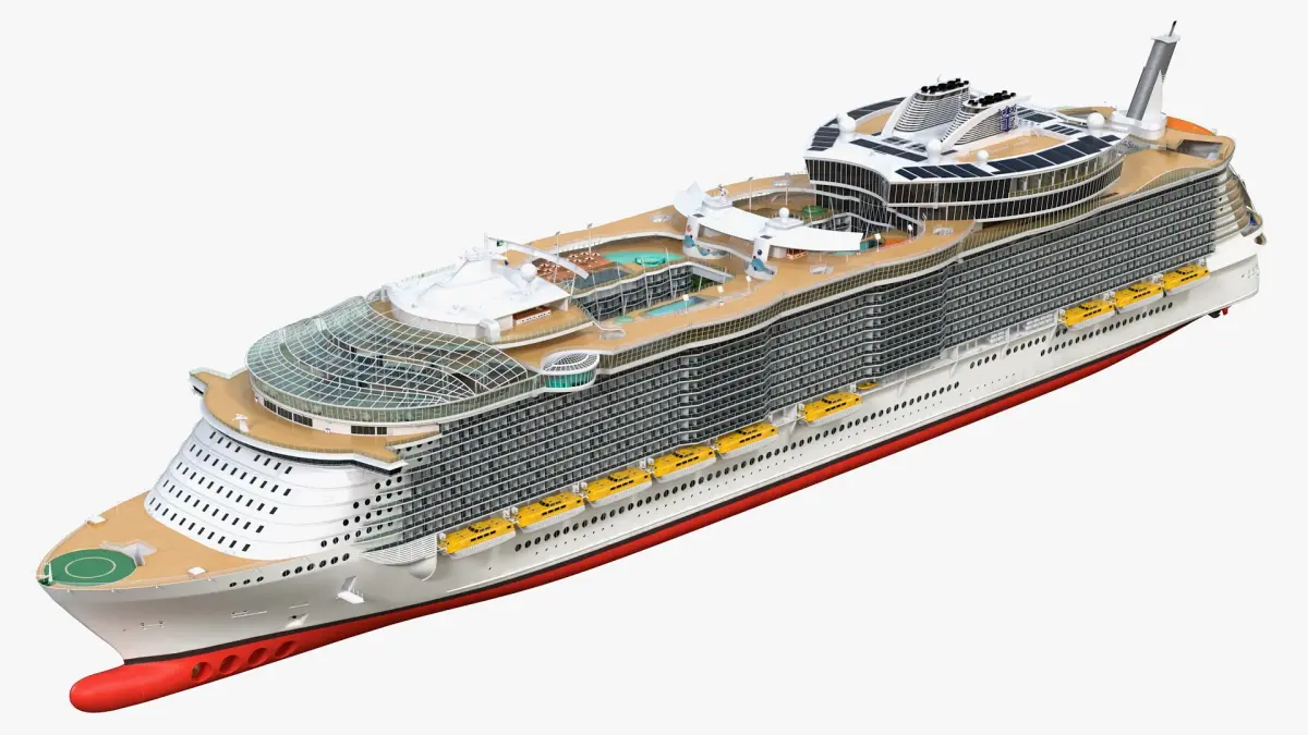 Cruise Ship Simple Details 3D model