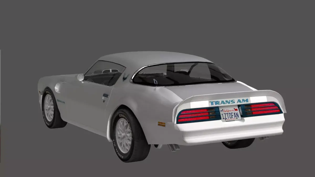 1977 Pontiac Firebird Trans AM Ready for game Low-poly 3D model