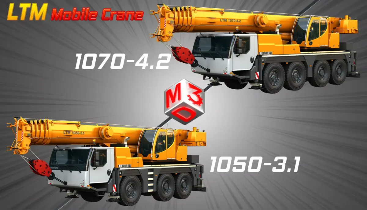 LTM Mobile Crane  2 in 1 3D Model Pack