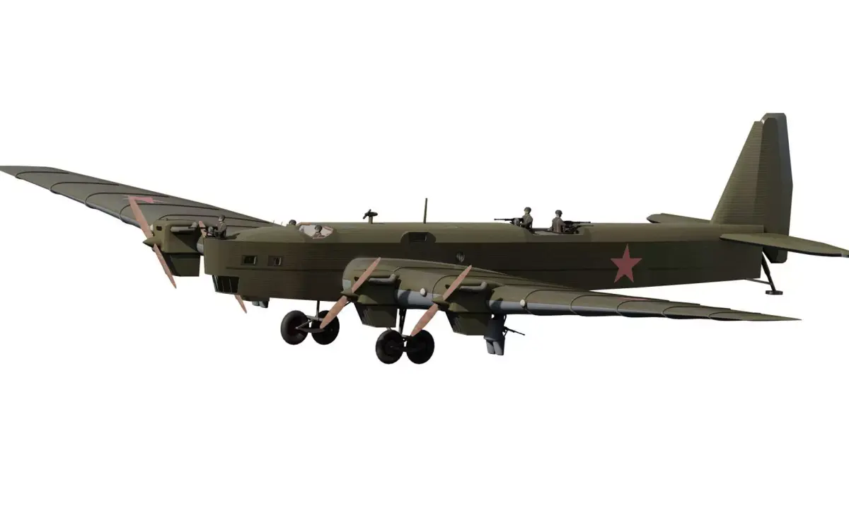 Tupolev tb-3 with interior 3D model