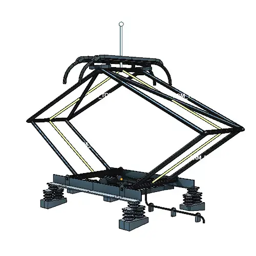 Animated tram pantograph Low-poly 3D model