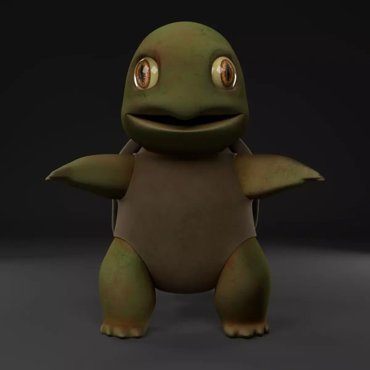 Pokemon character Squirtle Low-poly 3D model