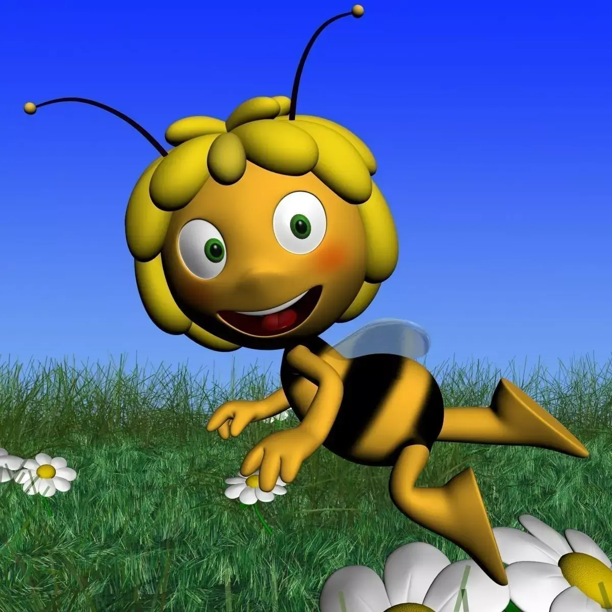 Maya the bee RIGGED Low-poly 3D model