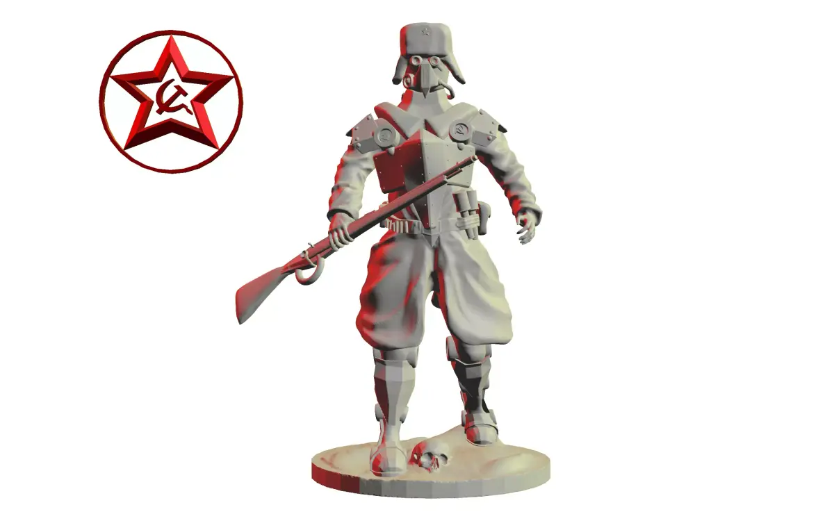 USSR Red Army infantry 3D print model