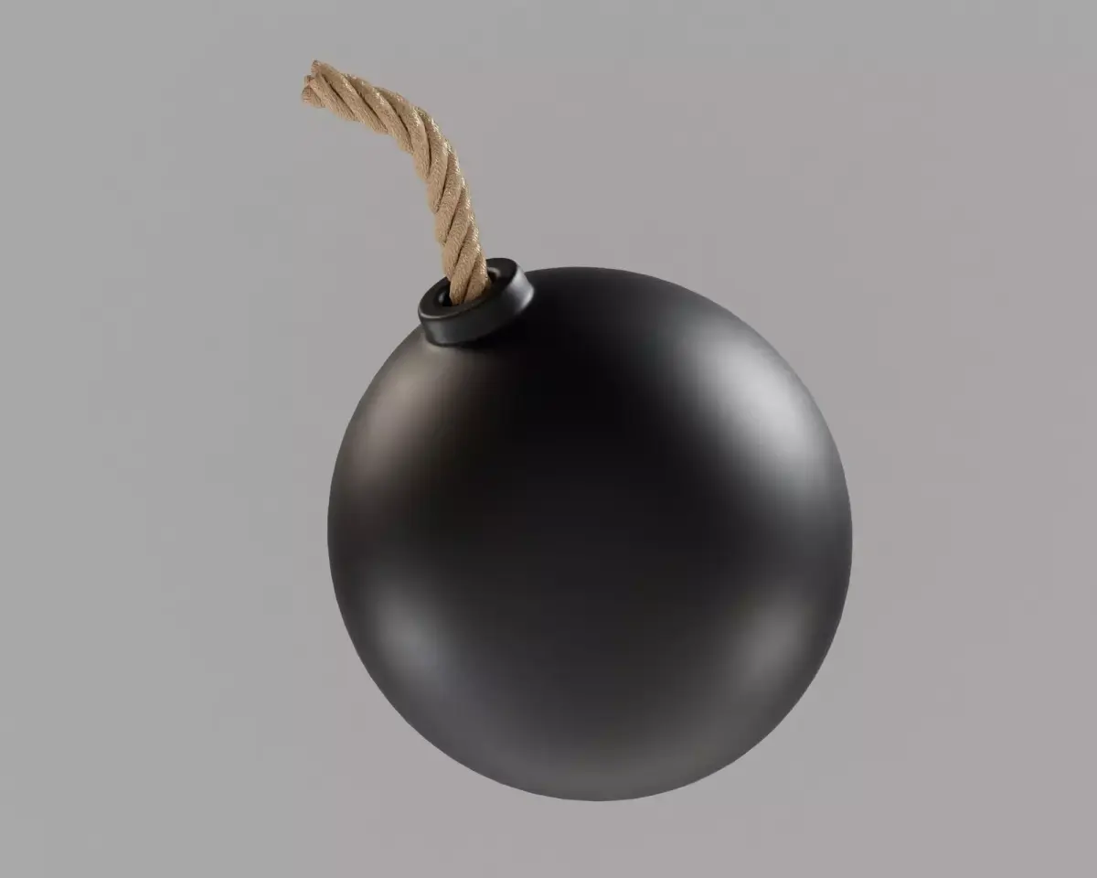 Bomb quality 3d model Low-poly 3D model