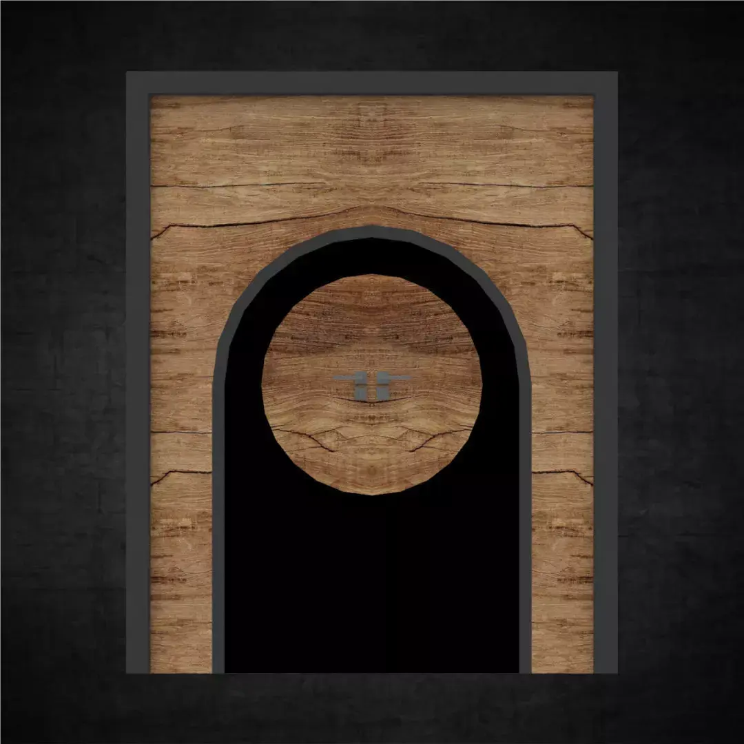 Modern front door for architectural residential or commercial Low-poly 3D model
