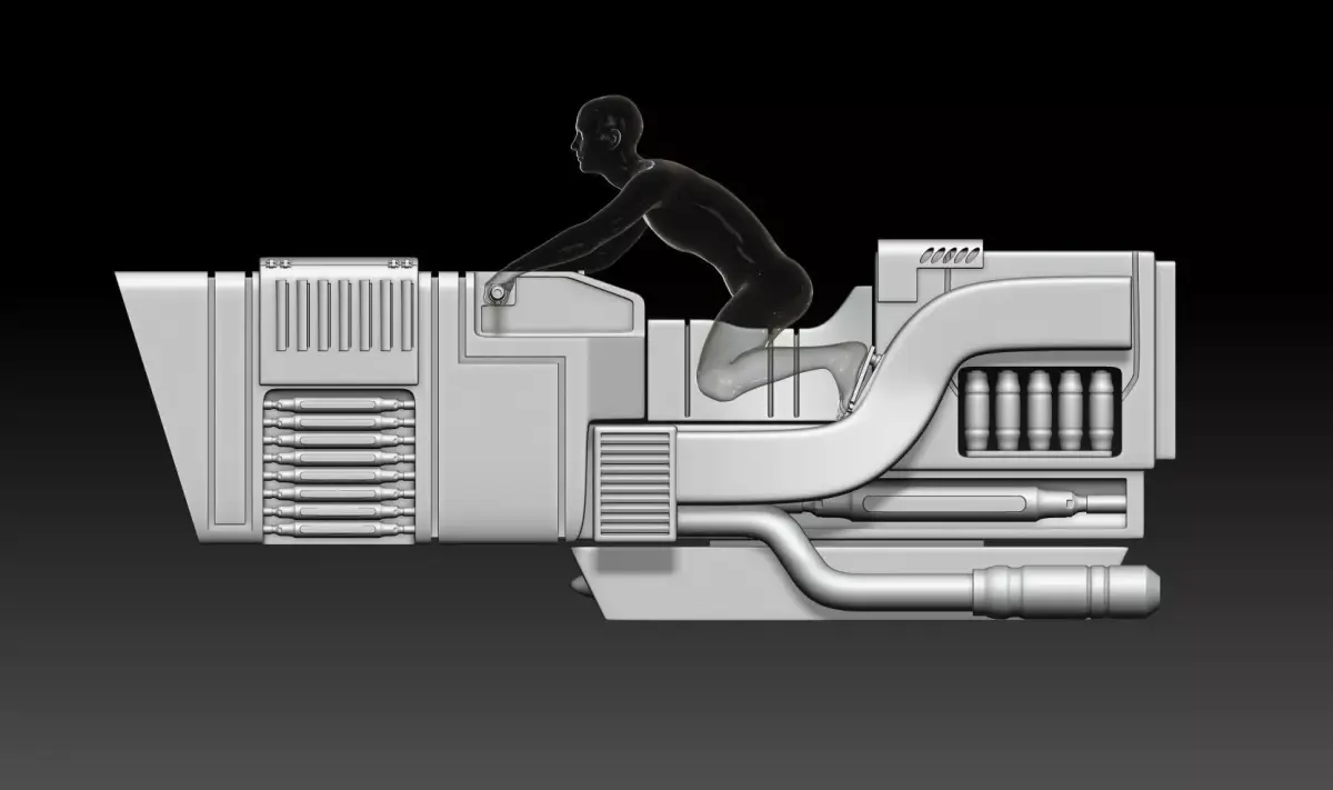 sh figuarts SCI-FI JET HOVERBIKE N2 3D print model