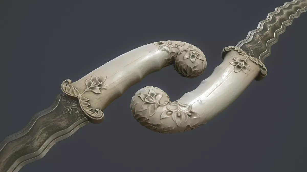 Indian dagger Low-poly 3D model