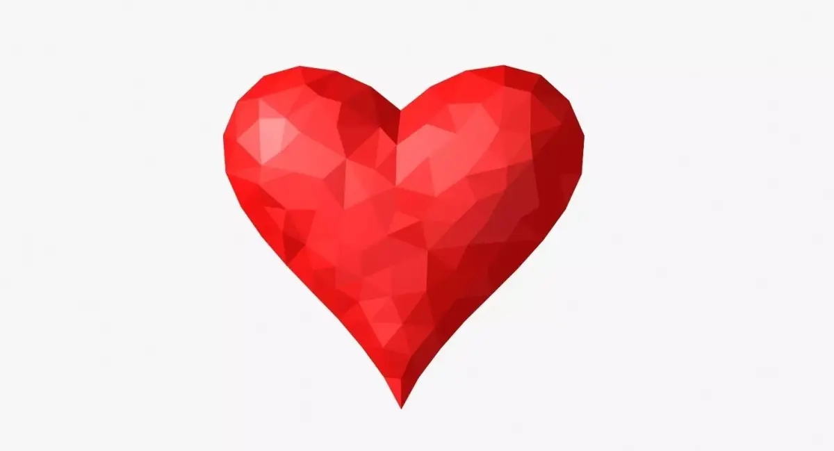 Heart Free low-poly 3D model