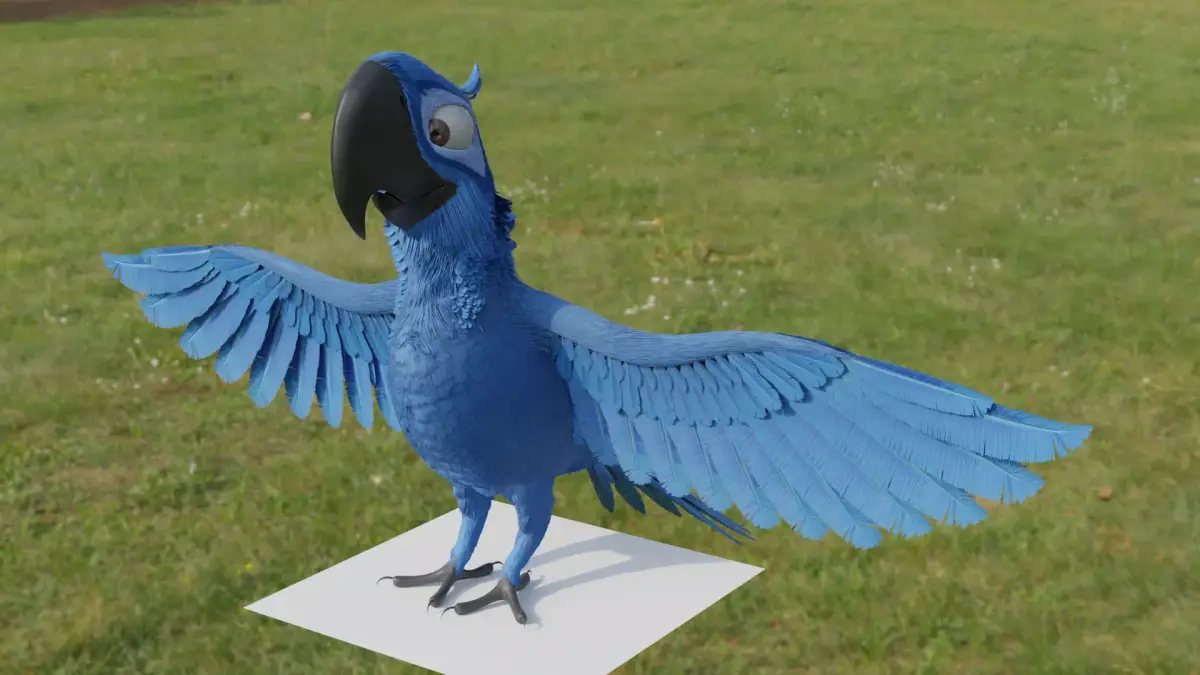Blue Macaw 3D model buy