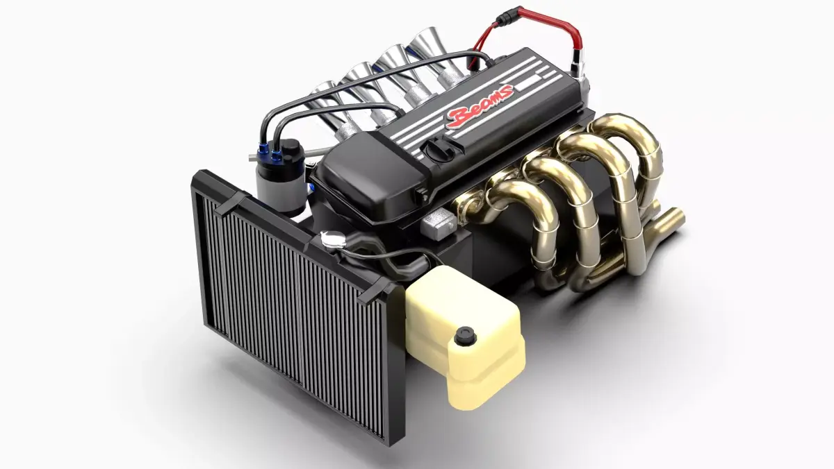 3SGE Beams Toyota Engine Low-poly 3D model
