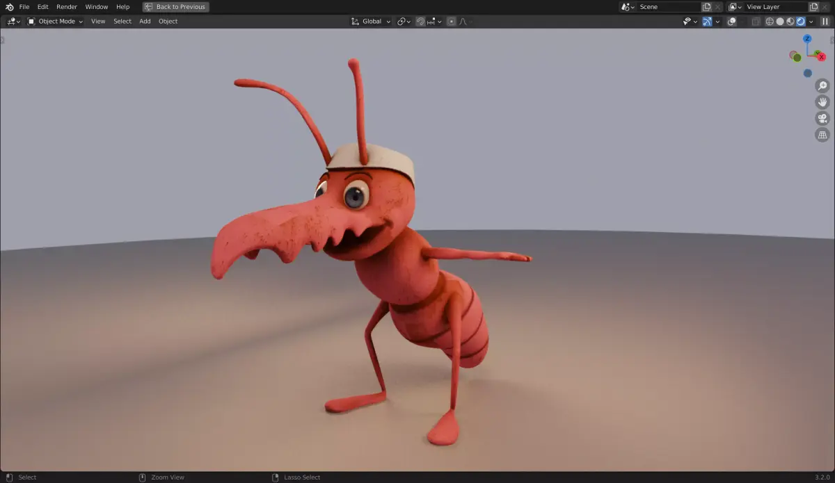 Termite Character from Peter Wheat comic book 3D Model Low-poly 3D model