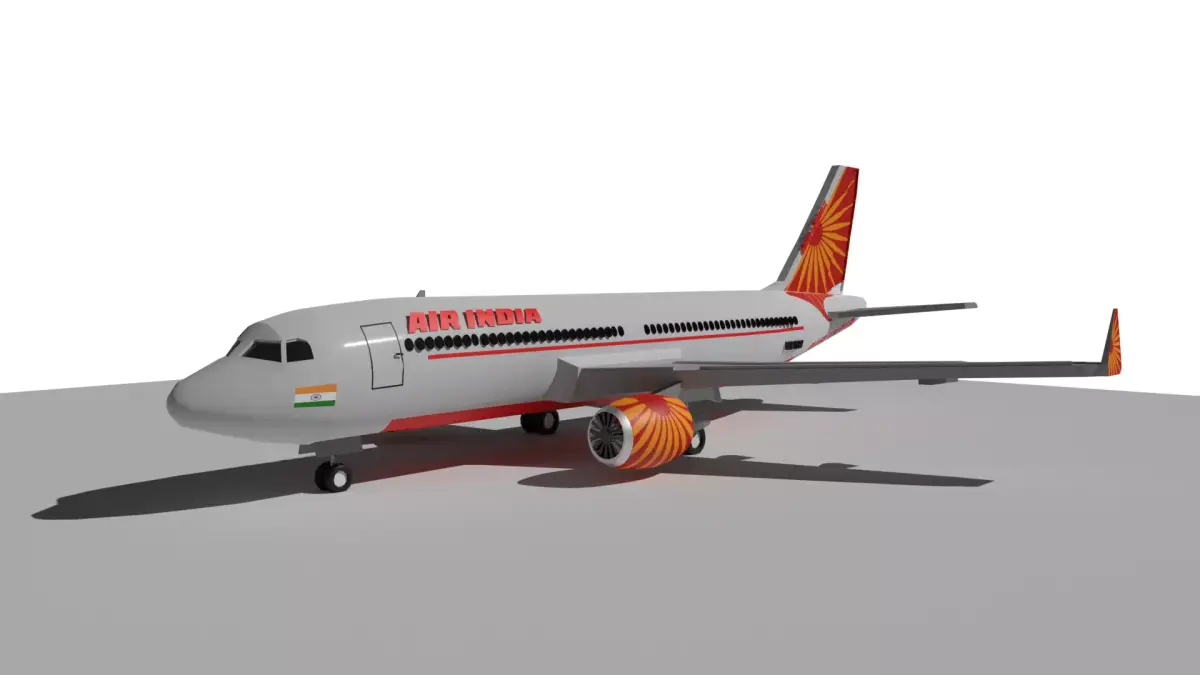 Airbus A320 Air india 3d model 3D model
