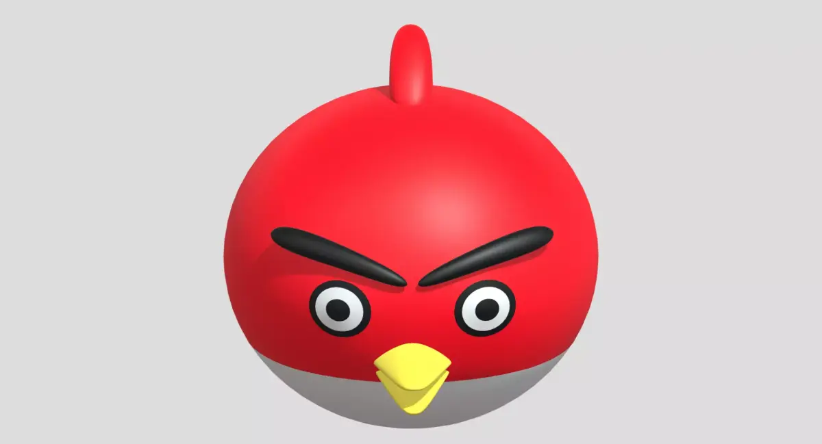 Cartoon Angry Bird 3D model