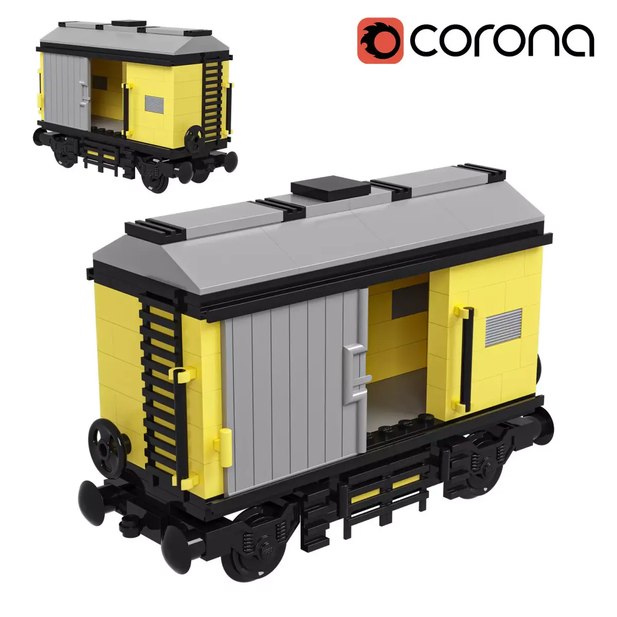 Lego Small Freight Wagon 3D model