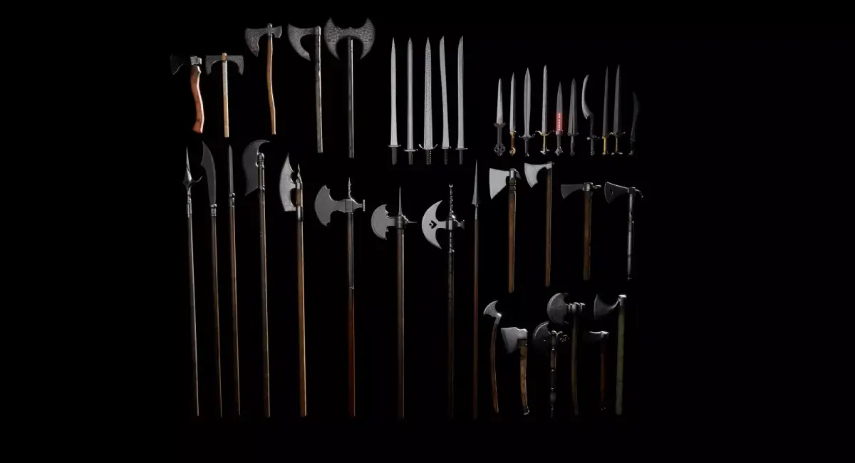Melee Weapons Mega Pack Low-poly 3D model
