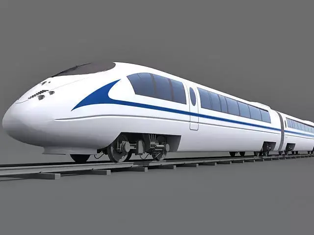 Blue Speed Train 3 3D model