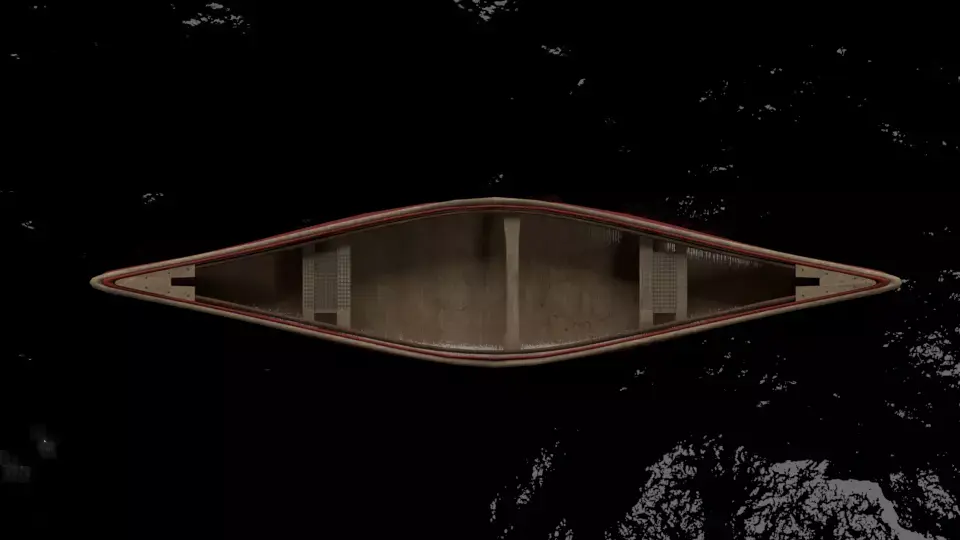 Canoe Boat For Game Object  VR - AR  Low-poly 3D model
