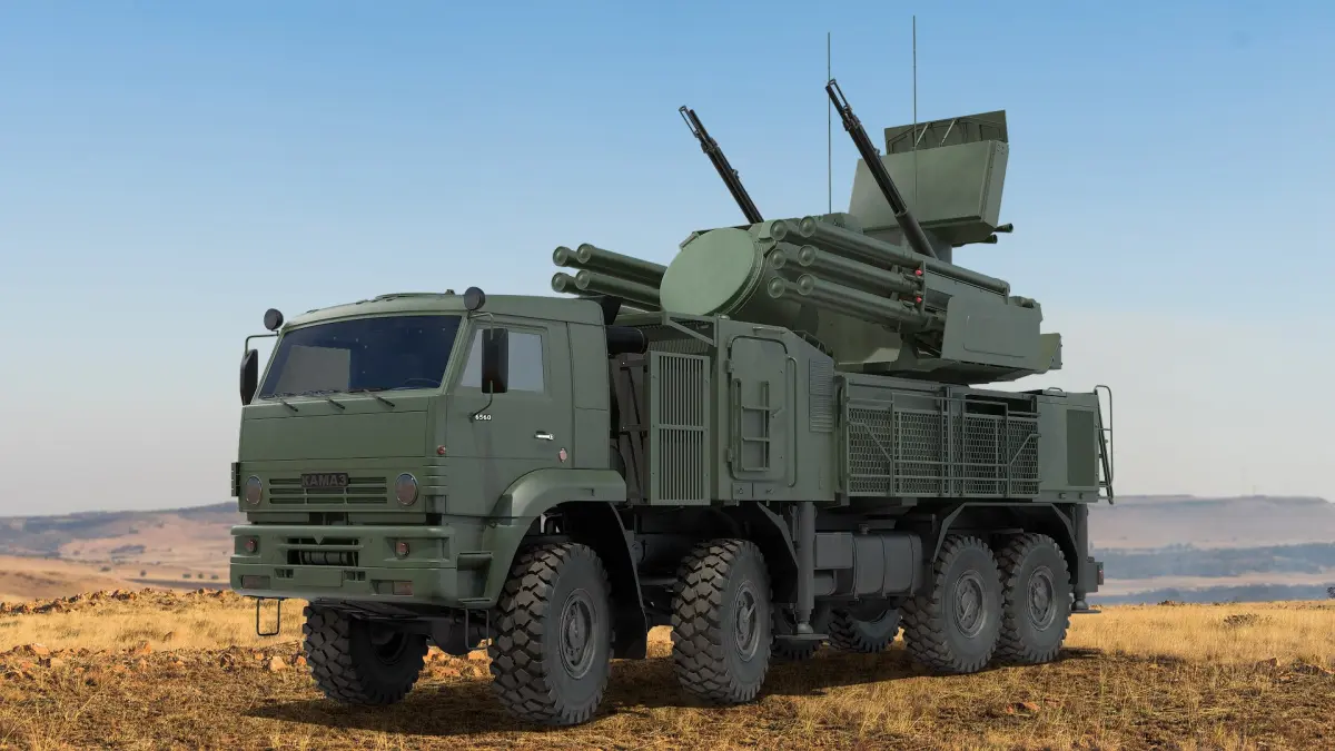 Pantsir S1 SA-22 Greyhound Dirty Rigged 3D model