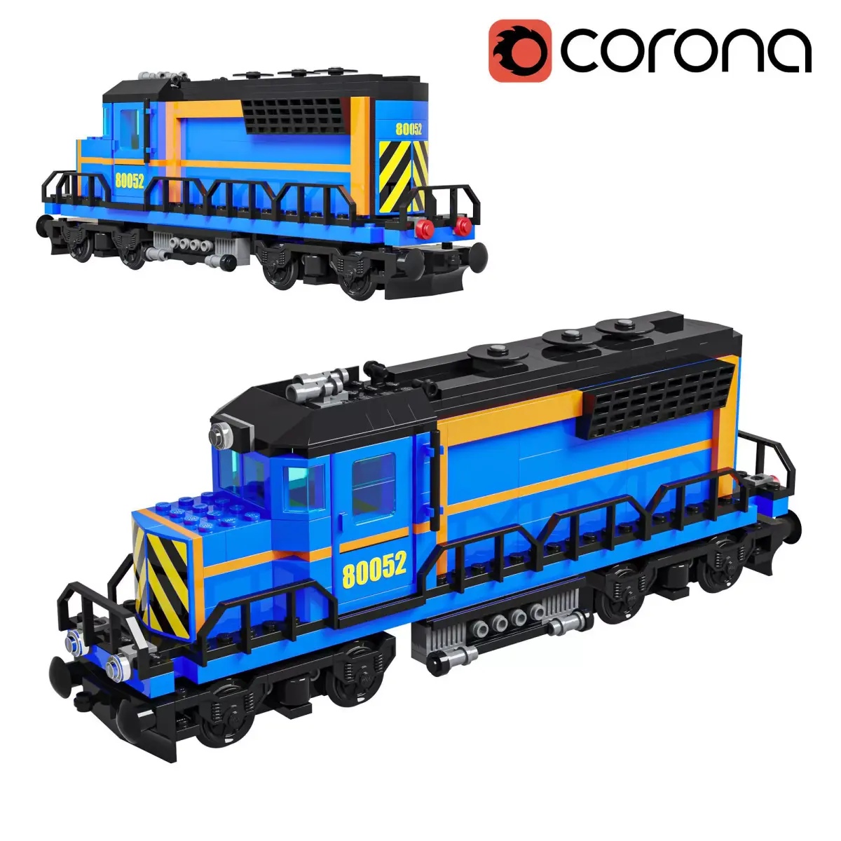 Train Lego Locomotive 80052 3D model