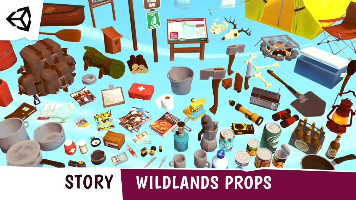 STORY - Wildlands Props Low-poly 3D model