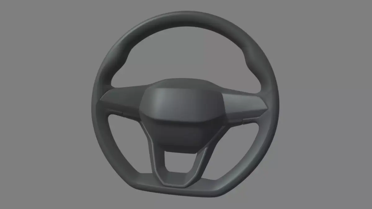 Steering Wheel Car 09 Low-poly 3D model