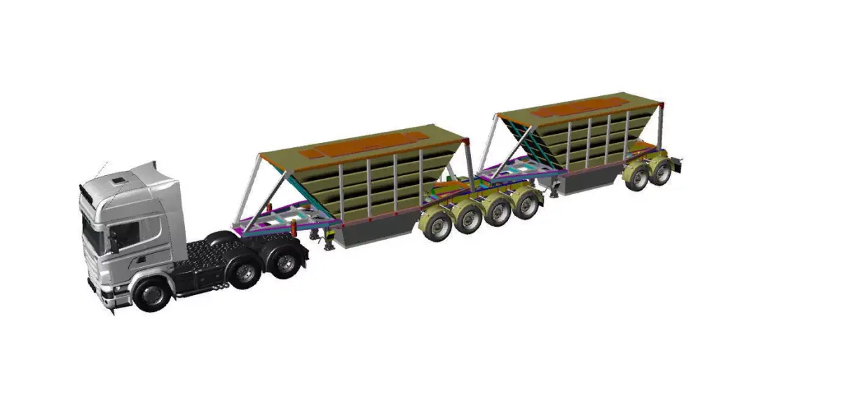 HOPPER TYPE SEMI-TRAILER Free 3D model