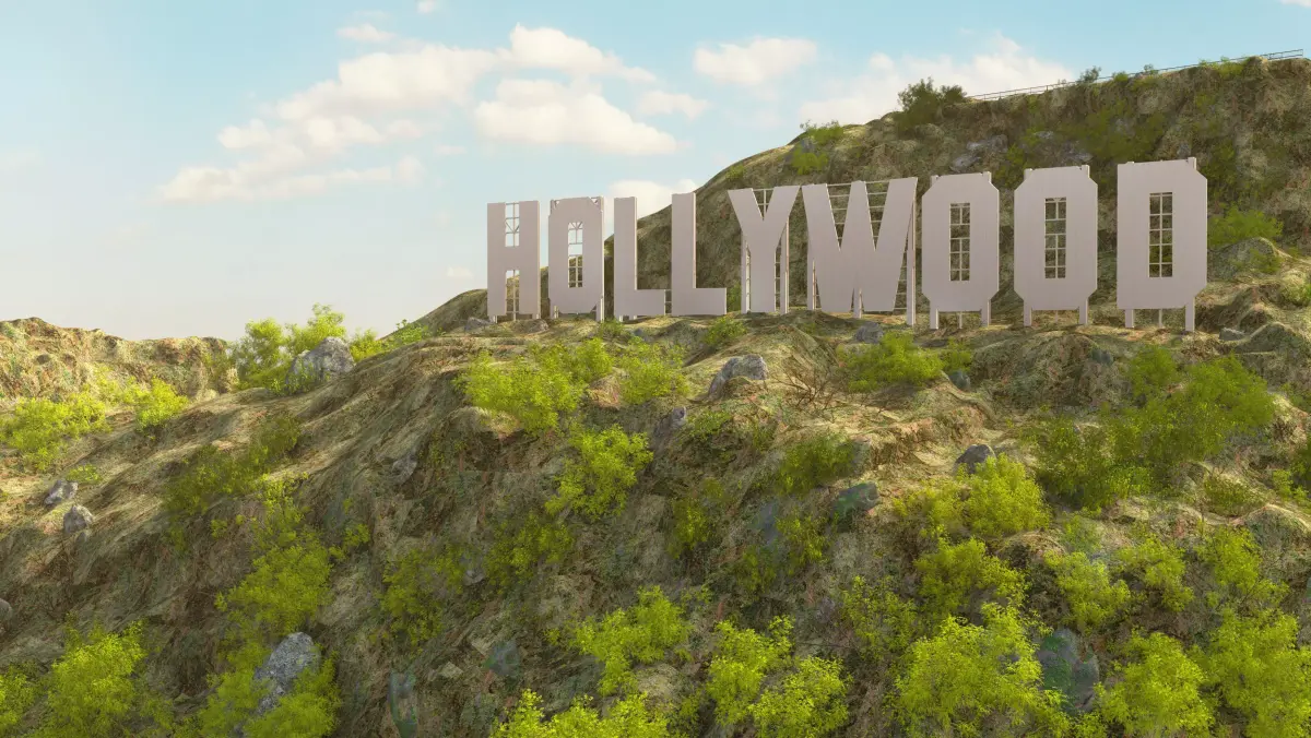 Hollywood Sign Hills 3D model