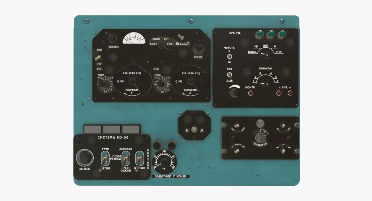 Mi-8MT Mi-17MT Right Overhead Panels Board Russian Low-poly 3D model